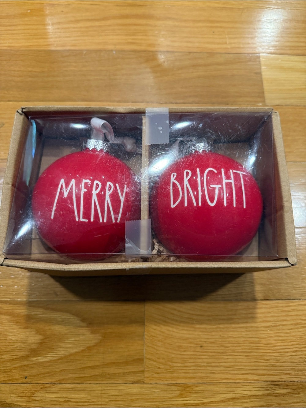 Rae Dunn large red/white Christmas Ornaments .